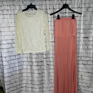 2piece skirt set, size small, adjustable skirt (length)